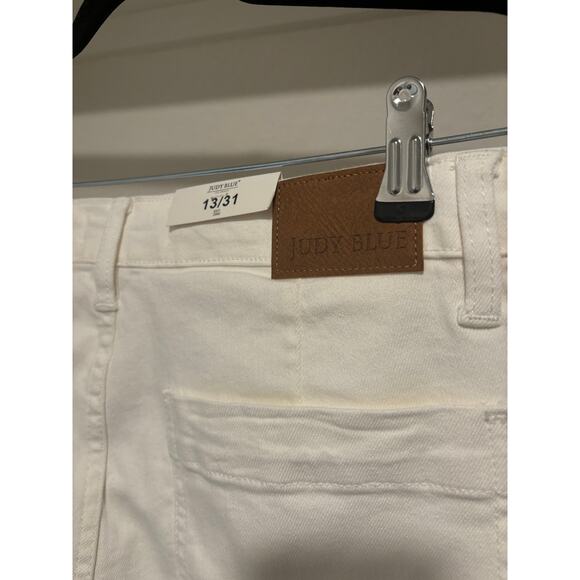 NWT Judy Blue Ivory Drawstring High Waist Jeans Sz 13/31 - Picture 12 of 13